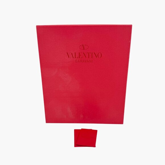 Valentino Garavani Ringstud Wedge Pumps Size 38.5 US 8.5 Pointed Black Patent - Picture 2 of 15